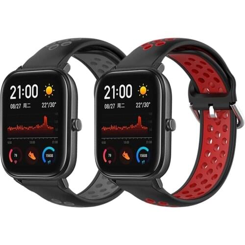 Silicone Wrist Band Strap For Huami Amazfit GTS 2 / Mini Smart Watch Band Sport Bracelet For Xiaomi Amazfit Bip S/U / Pro / GTR