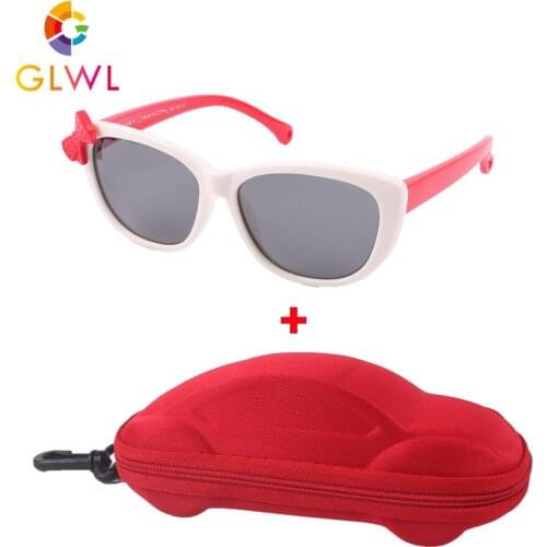 Kids Sunglasses Baby Polarized Square Lenses Sun Childrens Glasses Girls Safe Boxes Boy Eyewear UV 400 Shades With Case Vintage