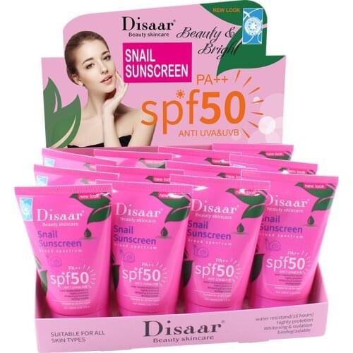 Disaar SPF 50+ Snail Sunscreen Facial Body Sunscreen Whitening Sunblock Cream Oil-Control Moisturizing Multi-effect Skin Cream