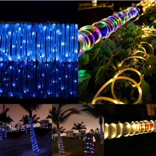 Solar hose copper wire lamp outdoor waterproof led seven-color marquee fence balcony garden decorative light belt