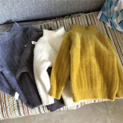 Girls Sweater Kids Coat Outwear 2021 Solid Plus Velvet Thicken Warm Winter Autumn Tops Fleece Christmas Childrens Clothing