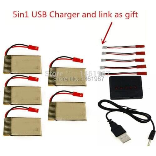 SongYang X25 RC Quadcopter 8CH 2.4G Transmiter 4Axis 3D Roll RC Flying Car parts 5pcs 3.7V 600mah battery with USB charge
