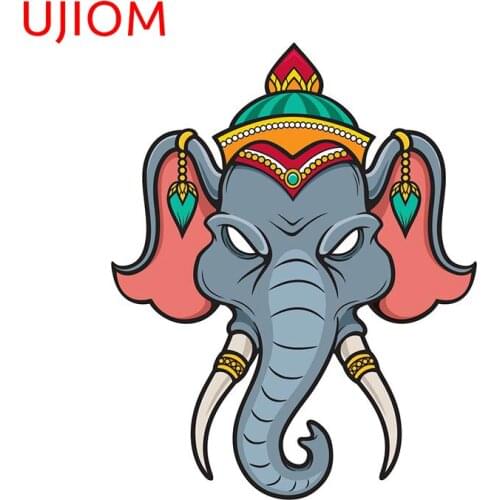 UJIOM Elephant Head Living Room Decoration Bedroom Accessories Decorative Decals Home Office Bedroom Decor Wall Stickers