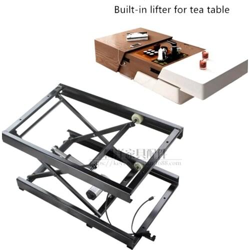 Smart living room home electric lifting iron frame fold wall table bracket