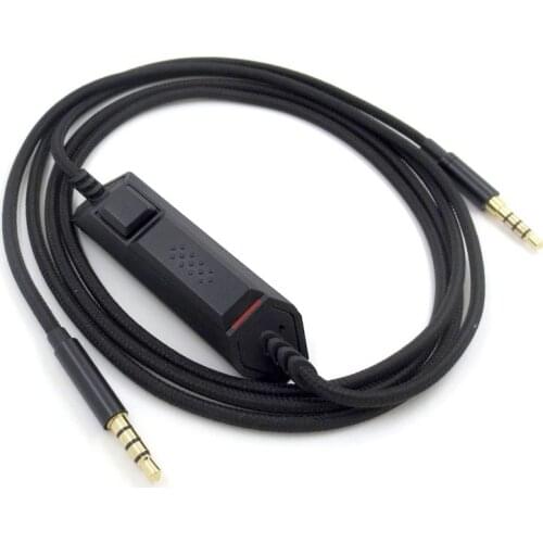 High Quality Audio Cable Replacement Cable for Logitech G633 G933 with Microphone Wire Control for Kingston Cloud Alpha for PS4