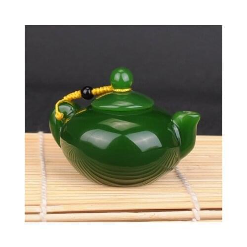 Xinjiang Hetian Jasper teapot kungfu tea set