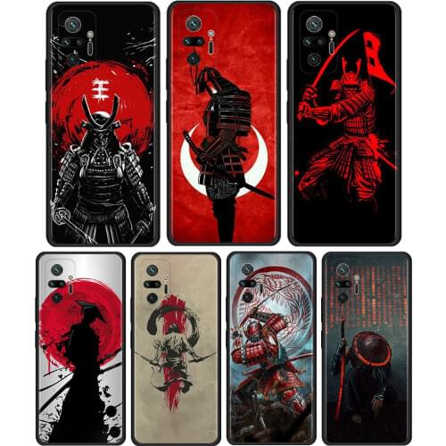 The samurai Japan Cell Phone Case for Xiaomi Redmi Note 9S 9 4G 8 10 7 8T 9C 9A 7A 8A K40 K30 Pro Mobile Phones Cover Coque