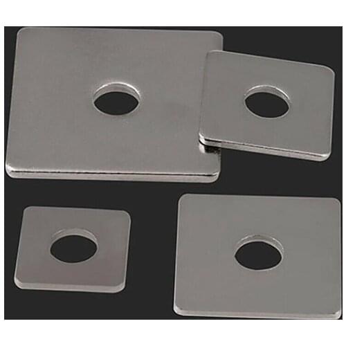 10pcs Metric Square Flat Washers M3 M4 M5 M6 M8 M10 M12 M14 M16 304(A2) Stainless Steel Washer Thickness 1 ~ 3mm