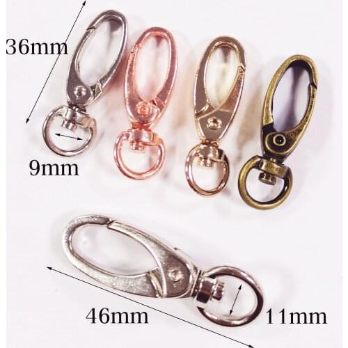 10 PCS Lobster Swivel Clasps,Rose Gold/Silver Hook Claws Carabiner Snap Buckle Gate Bag Purse Hook Purse Strap Handbag Snap