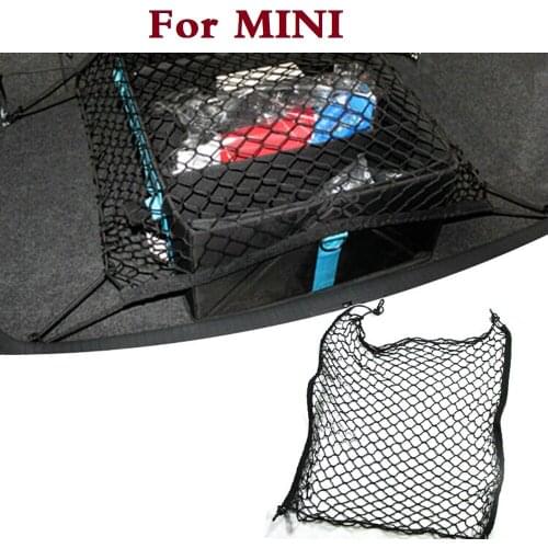 4 Hook 70*70cm Car-Style Mesh Net Storage Bag Tidying Holder For MINI Cabrio Clubman Countryman Coupe Hatch Paceman Roadster