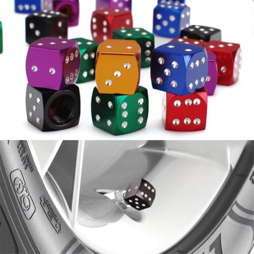 4pcs/set Dice Bicycle Motorcycle Car Tire Wheel Valve Caps Universal Auto Accessories for Benz for BMW for Mercedes for Buick
