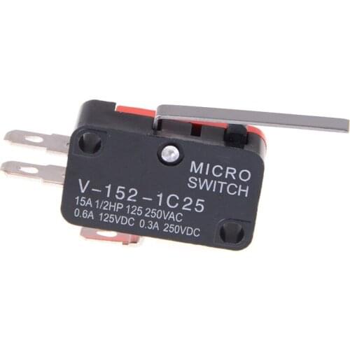 5pcs/lot Limit Switch V-152-1C25 SPDT 1NO 1NC 3Pin Short Straight Hinge Lever Limit Micro Switch
