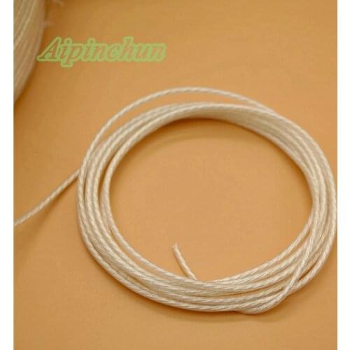 Aipinchun DIY White Audio Earphone Cable Repair Replacement Headphone Silver-Plated 3-Core Wire 100cm A22
