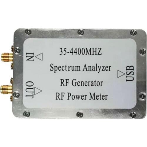 35-4400MHz Spectrum Analyzer Simple Signal Source Power Meter +Aluminum Alloy Housing High Sensitivity Calibration Function