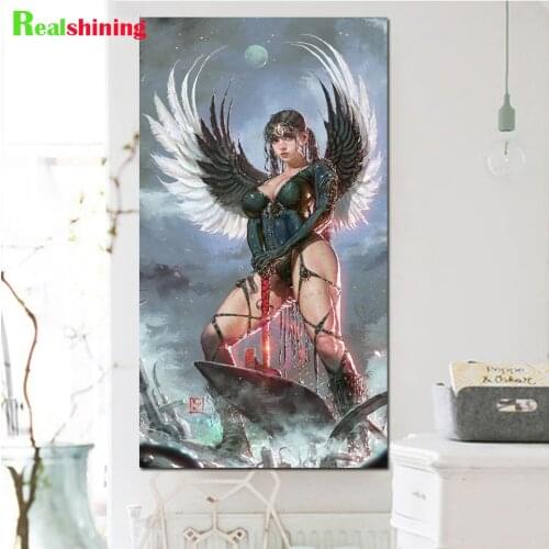 Anime Diamond Painting Fantasy Angel Girl 5D DIY Art Full Drill Cross Stitch Mosaic Picture Embroidery Home Decor Gift N2243