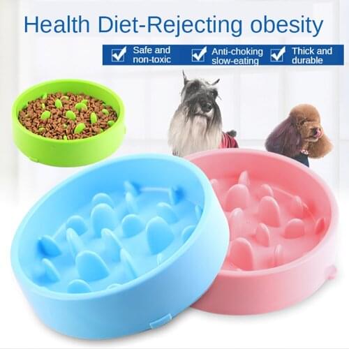 Pet Dog Cat Aggravate Anti-Gulping Bowl Slow Feeder Anti Choking Bowl Puppy Non-Slip Feeder For Dog Plastic Pet Dogs Accessories