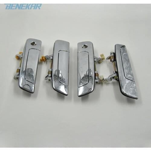 Benekar 4PCS Outerside Door Handle Silvery for Mitsubishi Pajero IO Cheetah H77