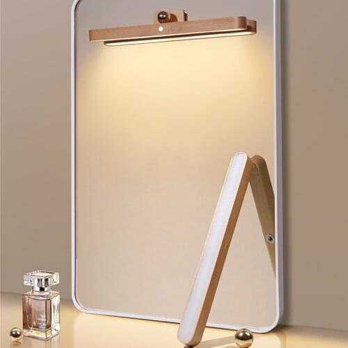 LED Mirror Light Wireless Touch Dimming USB Rechargeable Hanging Magnetic Dressing Table Vanity Bathroom Bedroom Desk Lamp