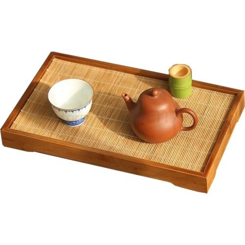 Household Kung Fu tea set bamboo tea tray Mini simple dry tea making table tray tea tray