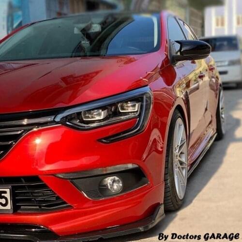 Bat Mirror Cover Renault Megane 4 Piano Black 2016 2017 2018 2019 2020 Glossy Black Wing Case Covers Body Kit Rearview Auto Car