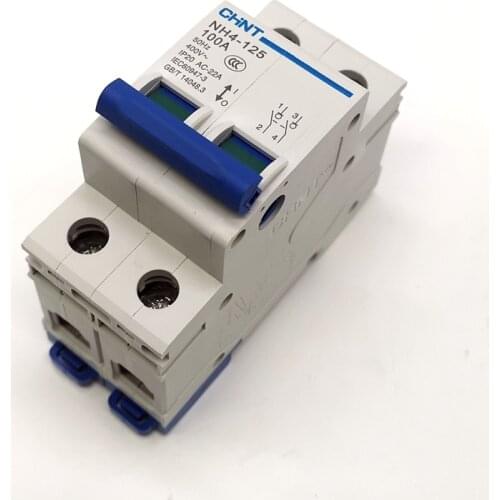 CHINT Isolation Circuit Breaker NH4-125 2 Poles 32A 63A 100A 125A Switch Disconnector Isolation Switch