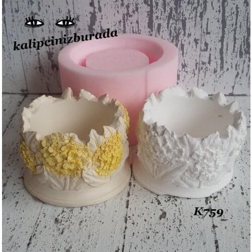 Daisy Flower Pot Silicone Mold