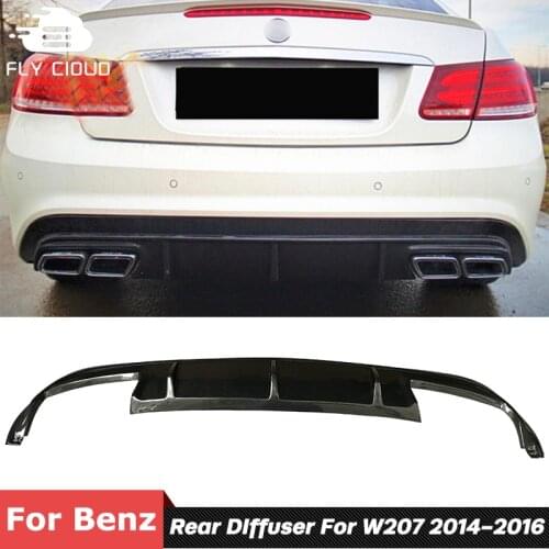 Carbon Fiber Rear Bumper Lip Spoiler Diffuser For Benz E Class W207 Coupe E200 E260 E350 2014-2016