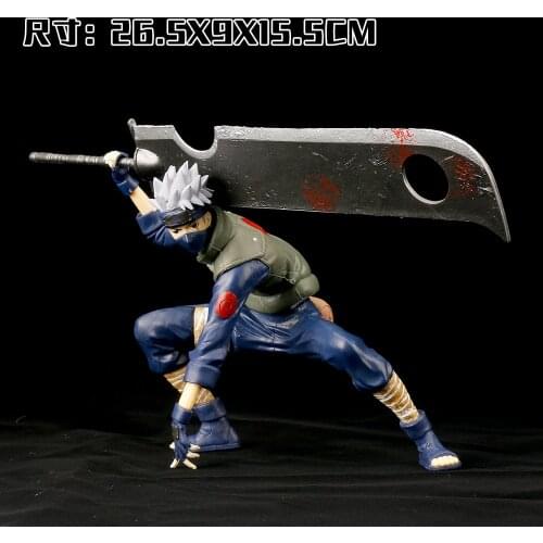 26CM Naruto Shippuden Shadow Hatake Kakashi Anime Action Figure Model Assassinate 15CM PVC Statue Collectible Toys For Kids