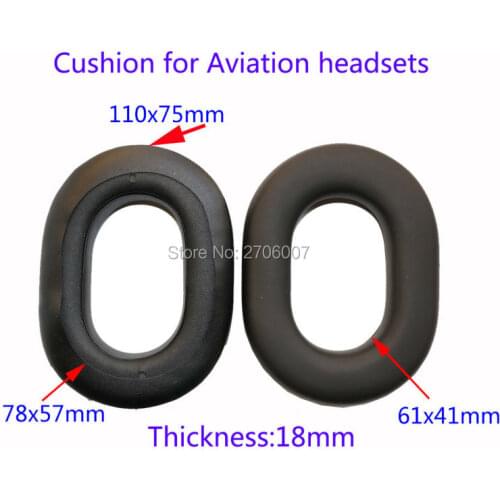 Pilot headset replacement earmuffs for Aviator headphones 100*75mm (headset) Boutique Lossless sound quality earmuffes/Ear pads