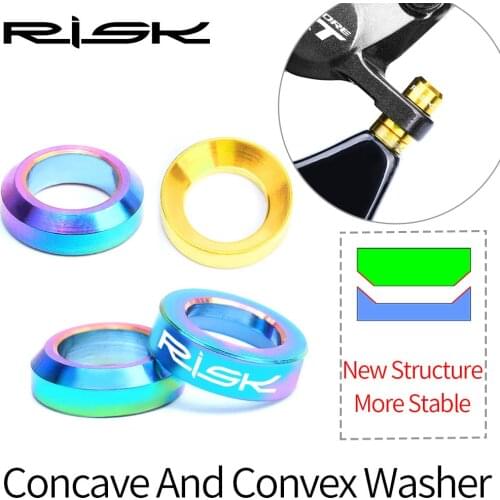 RISK MTB Bicycle Bike Hydraulic XT Disc Brake Caliper Adjusting M6 O Ring Gasket Ti Fastener Concave and Convex Washer Spacer