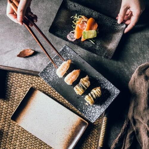 Creative Japanese Sushi Plate Home High Quality Ceramic Dish Set Salad Steak Tray Tableware Kitchen Supplies Table Decoration