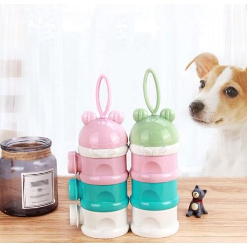 Legendog Dog Cat Travel Bowl Portable 3 Layers Food Container Pet Travel Food Dispenser Pet Feeders Pet Feeding Stuff