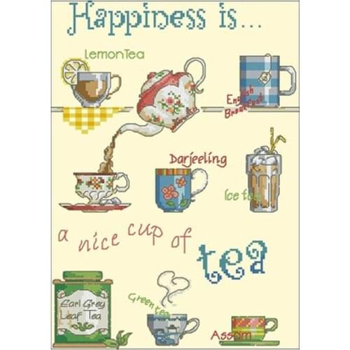 HOT 100% cotton threads Hot drink Patterns Counted Cross Stitch 11CT 14CT DIY Cross Stitch Kits Embroidery Needlework Sets