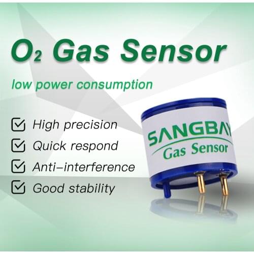 SANGBAG 1PC S4-O2 Oxygen Sensor High Sensitivity & Resolution UART Analog Voltage Signal Low Power Consumption for gas detector