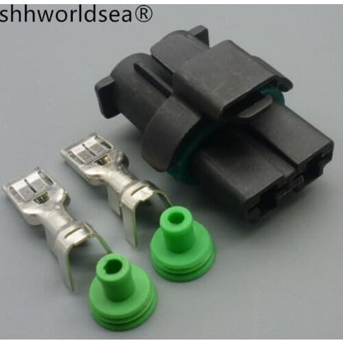 Shhworldsea 2 Pin Car Electronic Fan Socket Automotive Connector With Pins And Seals For Peugeot Citroen