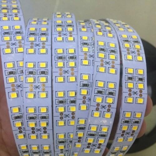 240LED/m LED Strip Light SMD 2835 5m 12V 24V 1200Leds Silicone Tube Waterproof Flexible LED Lights Double Row LED Strip SMD 3528