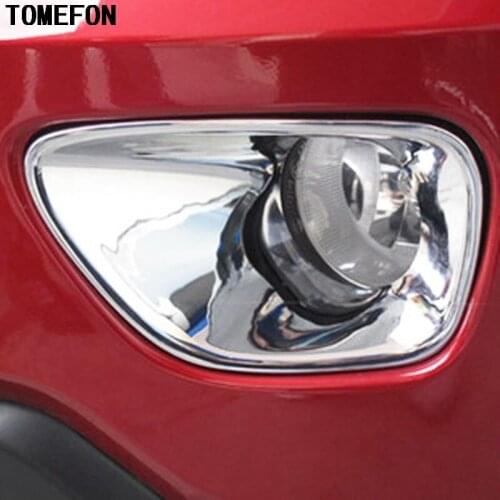 TOMEFON For Jeep Grand Cherokee 2011 2012 2013 Car-Styling Accessories ABS Chrome Front Fog Light Frame Cover FogLight Lamp Trim