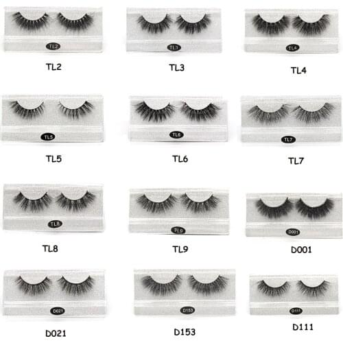1 Pair 3D Mink Lashes Eyelashes Fluffy Natural Long False Eyelashes Volume Wispy Eye Lashes Soft Eyelash Lash Extension Makeup