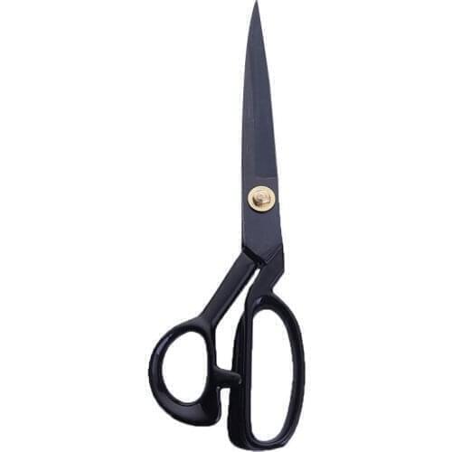 10Inch Black High Quility Stainless Steel Sewing Scissors Sharp Fabric Leather Cutting Tool Sewing And Embroidery Scissors H