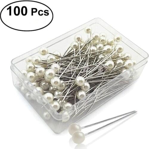 100pcs Pear Ball Head Pins Shawl Scarf Dressmaking Decorating Pins Sewing Pin DIY Crafts Tool