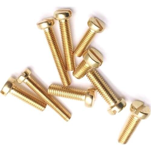 100PCS/LOT M1.2/M1.6/M2/M2.5/M3 H70 Brass Slotted flat head screw Copper electronic machine screws hardware accessories