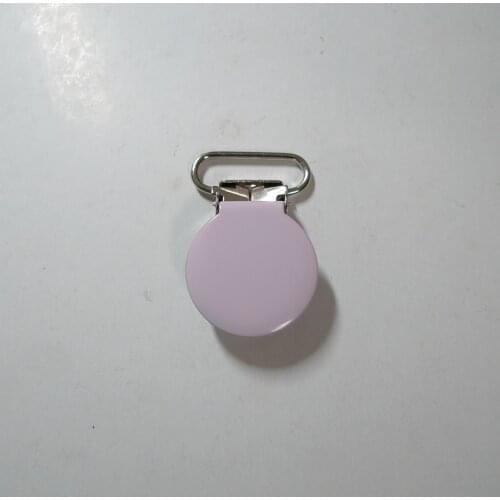 25pcs 20mm 3/4" #23 BABY PINK Round Pacifier Clips