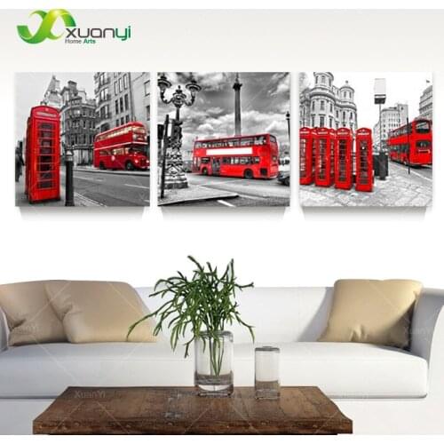 3 Pcs Hot Sell Modern Wall Art Painting Landscape Home Decorative London City Art Picture Paints Printing On Canvas(No Frame)