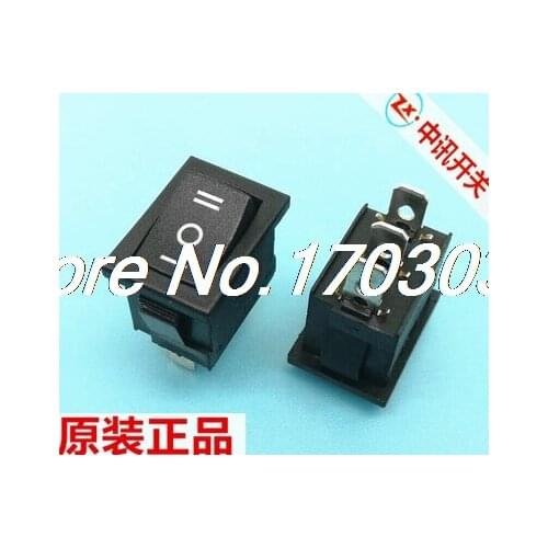50 pcs Rocker Switch KCD1 ON/OFF/ON Black 3pin 6A 10A