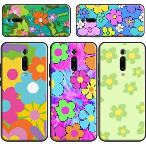 Groovy Flowers Hippie Bohemian Floral Retro Case For Xiaomi Mi 11 Lite Ultra 9 10 9T 10T Pro POCO M3 Pro F2 F3 POCO X3 Pro Cover