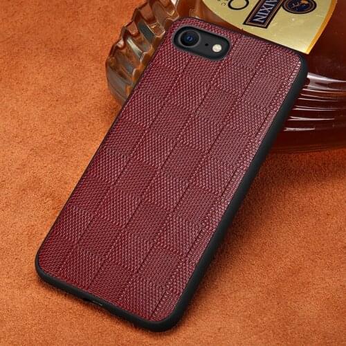 Lambskin Genuine Leather Phone Case for iPhone SE 2020 11 Pro Max 12 Mini X XS 12 Pro Max XR 8 6s 7 Plus 5s Anti-Scratch Cover