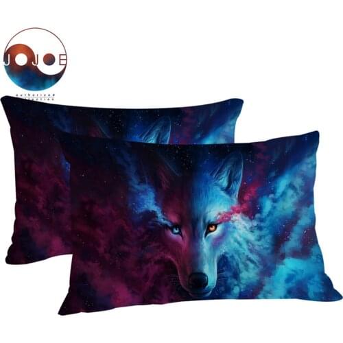 Where Light And Dark Meet by JoJoes Pillowcase Wolf and Moon Pillow Case wolf wolves Bedding Home Textiles Pillow Cover 2pcs