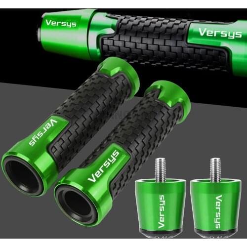 For KAWASAKI VERSYS 250/ KLE VERSYS 650/ KLE VERSYS 1000 7/8" 22MM CNC Motorcycle Handlebar Grips Ends Handle Hand Bar Ends Cap