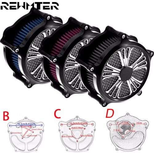 Motorcycle Motor CNC Aluminum Air Cleaner Intake Filter For Harley Touring Road King FLHTC FLHT 08-16 Touring Softail 17-up