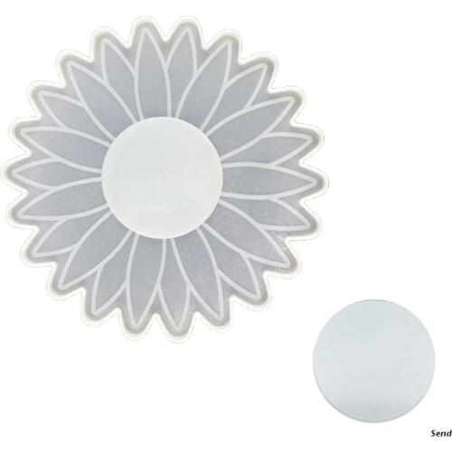Diy Sunflower Mirror Epoxy Mold Wall Decoration Mirror Ornaments Mirror Round Sunglasses Silicone Mold